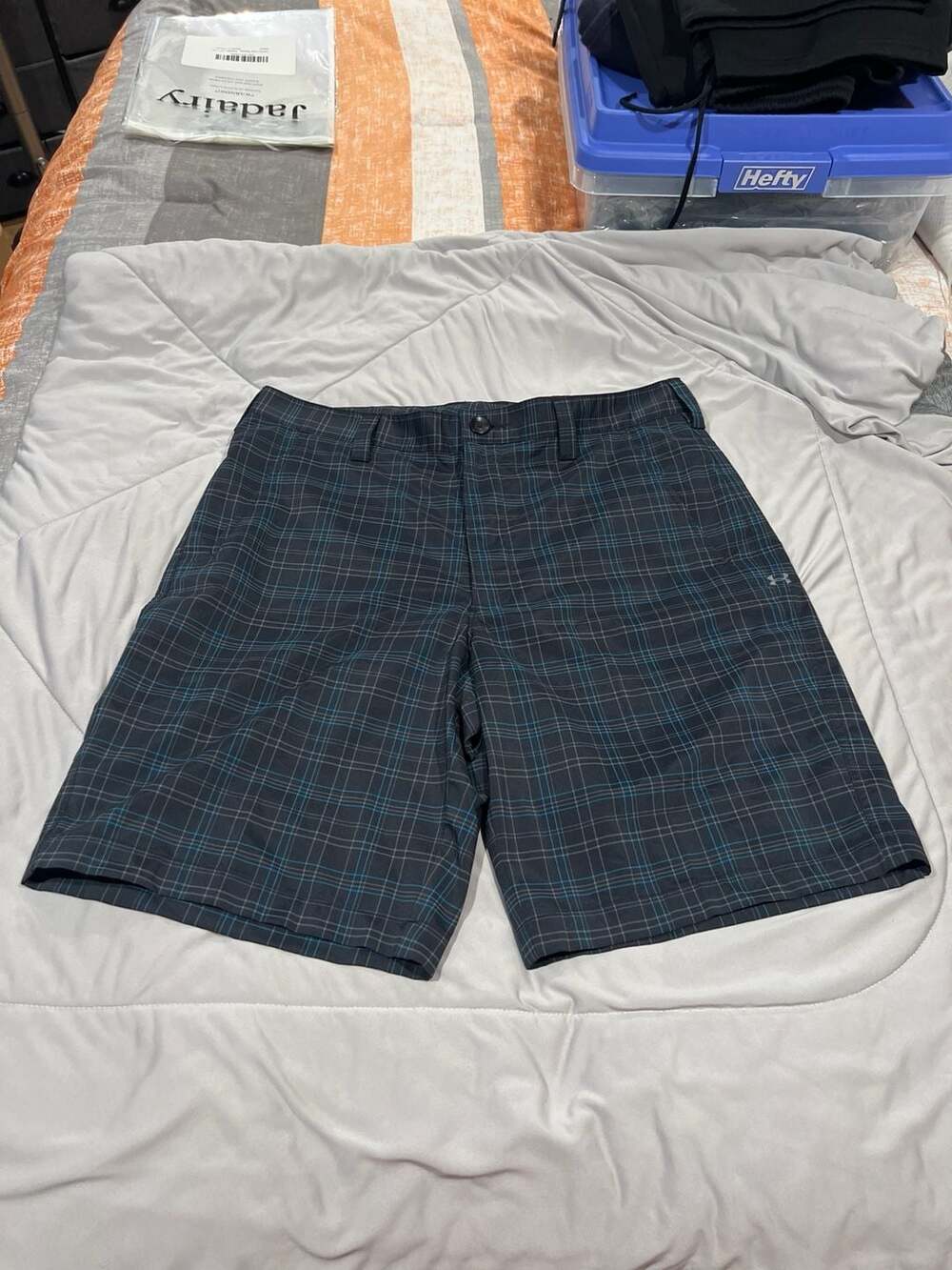 Under Armour Men's HeatGear Plaid Performance Golf Shorts Size 34